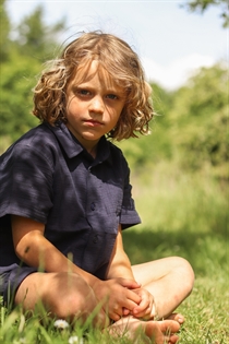 BIRKHOLM Muslin Shorts Navy Blå